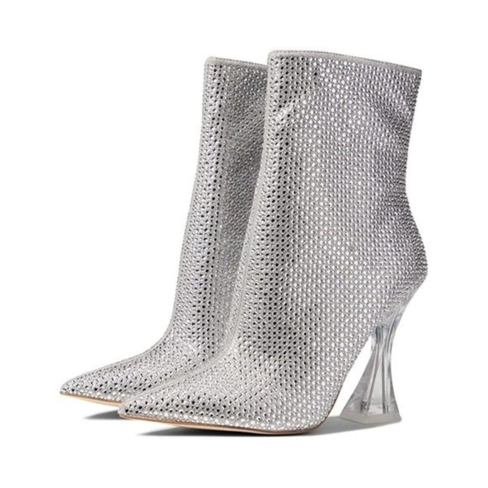 Steve Madden Vivy Boots In Silver